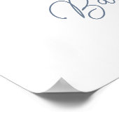 ブルーフローラカボチャ秋の赤ちゃんシャワーへようこそ ポスター (角)