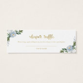 ブルーフローラカボチャ秋ベビーシャワーおむつラッフル (裏面)