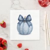 ブルーフローラカボチャ スタンダードランチョンナプキン (インサイチュ)