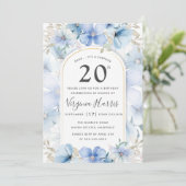 ブルーフローラガーデン二十誕生日 招待状 (スタンド正面)