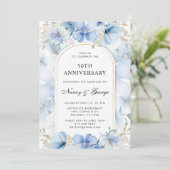 ブルーフローラガーデン結婚50周年 招待状 (スタンド正面)