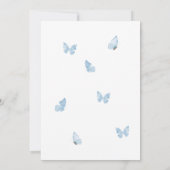 ブルーフローラガーランド引っ越し祝いパーティーパーティー 招待状 (裏面)