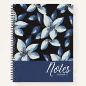 ブルーフローラクスタイリッシュラス ノートブック (正面)