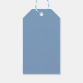 ブルーフローラクロスガールバプテスマメッセージカード ギフトタグ (裏面)