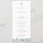 ブルーフローラクロスバプテスムメニューforボーイズ《キリスト教》洗礼式や命名式 メニュー (正面)