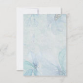 ブルーフローラクロスベビー《キリスト教》洗礼式や命名式招待状 招待状 (裏面)