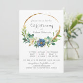 ブルーフローラグリーナリーバプティスボーイ招待状 招待状 (スタンド正面)