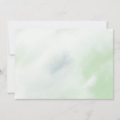 ブルーフローラグリーナリーベアバルーンボーイベビーシャワー 招待状 (裏面)