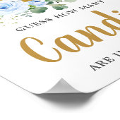 ブルーフローラグリーンリーエレファントキャンディーの数 ポスター (角)