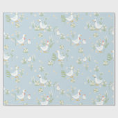 ブルーフローラグ間抜けース ラッピングペーパー (フラット)