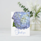 ブルーフローラサンキュー空白のフラットカード サンキューカード (スタンド正面)