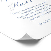 ブルーフローラザリングや輪ゲームブライダルシャワーゲーム ポスター (角)