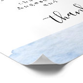 ブルーフローラシグネチャーカクテ結婚ルのバー記号 ポスター (角)