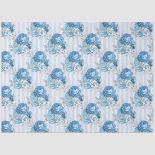 ブルーフローラシリーズデザイン11 薄葉紙 (正面)