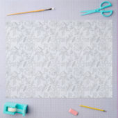 ブルーフローラシリーズデザイン12 薄葉紙 (クラフト)