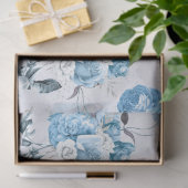 ブルーフローラシリーズデザイン2 薄葉紙 (ギフト)