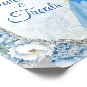 ブルーフローラシルバークラウンキンセアニラスイーツトリート ポスター (角)