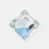 ブルーフローラシルバークラウンキンセニェラ紙 スタンダードカクテルナプキン (角)