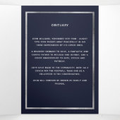 ブルーフローラシルバー写真三重の葬儀プログラム 三つ折り案内状 (内部中)