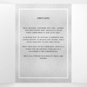 ブルーフローラシルバー写真三重の葬儀プログラム 三つ折り案内状 (内部中)