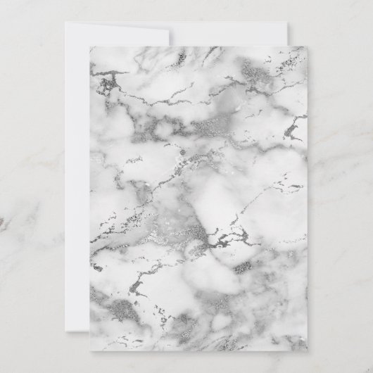 ブルーフローラシルバー大理石写真追悼会 招待状 (裏面)