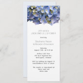 ブルーフローラジャックアンドジルウェディングシャワー 招待状 (正面/裏面)