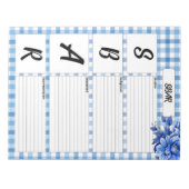 ブルーフローラジンガム_ SBAR Temp ノートパッド (正面)