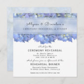 ブルーフローラスクエアリハーサルディナー招待状 招待状