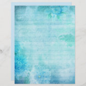 ブルーフローラスクラップブックエフェメラ (正面/裏面)