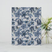 ブルーフローラスクラップブック紙 (スタンド正面)