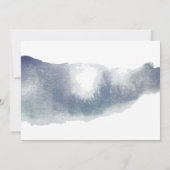 ブルーフローラスクリプト赤ちゃんシャワー招待 (裏面)