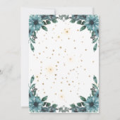 ブルーフローラスリーピーユニコーンバーチャルベビーシャワー 招待状 (裏面)