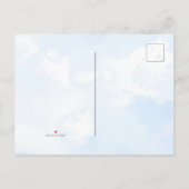 ブルーフローラゼブラ誕生日 インビテーションポストカード (裏面)