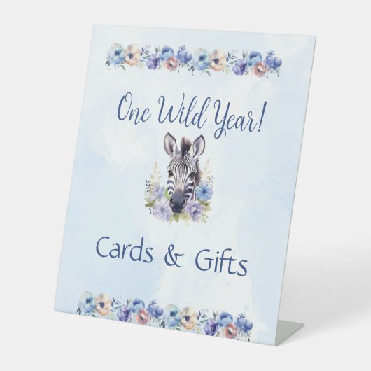 ブルーフローラゼブラ誕生日 台座サイン (正面)