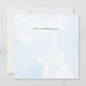 ブルーフローラゼブラ誕生日 招待状 (裏面)