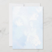 ブルーフローラゼブラ誕生日 招待状 (裏面)