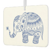 ブルーフローラゾウイラストレーション カーエアーフレッシュナー (左)