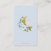 ブルーフローラゾウ赤ちゃんシャワーおむつラッフル エンクロージャーカード (裏面)