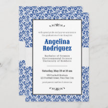 ブルーフローラダマスク写真卒業