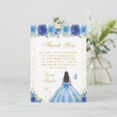 ブルーフローラダークスキンプリンセスSweet sixteen サンキューカード (スタンド正面)