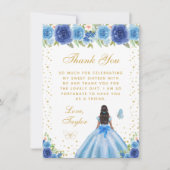 ブルーフローラダークスキンプリンセスSweet sixteen サンキューカード (正面)
