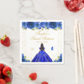 ブルーフローラダークスキンプリンセスSweet sixteen スタンダードカクテルナプキン (インサイチュ)