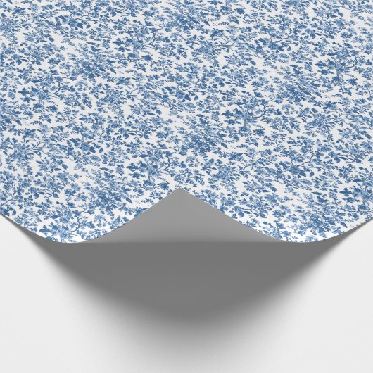 ブルーフローラチノイスリートワール ラッピングペーパー (角)
