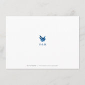 ブルーフローラチノワセリーウェディングレセプション エンクロージャーカード (裏面)