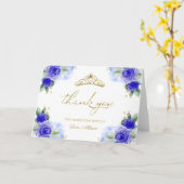 ブルーフローラティアラキンセアニェラサンキュー カード (黄色い花)