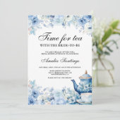 ブルーフローラティーと花嫁Beブライダルシャワー 招待状 (スタンド正面)