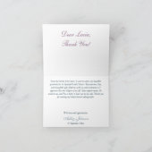 ブルーフローラティーパーティーブライダルシャワーサンキューカード サンキューカード (内部)