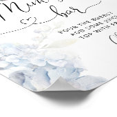 ブルーフローラティーパーティーミモサバー徴候 ポスター (角)