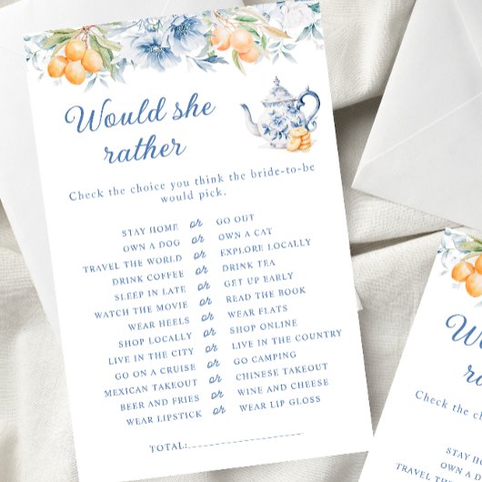 ブルーフローラティーポット彼女はむしろブライダルゲーム