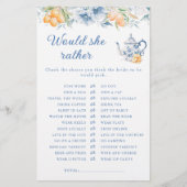 ブルーフローラティーポット彼女はむしろブライダルゲーム (正面)